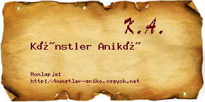 Künstler Anikó névjegykártya